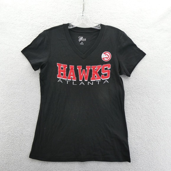 G-III 4Her Tops - G-III‎ Shirt Womens Medium Atlanta Hawks Black V-Neck NBA Fan Apparel Cotton
